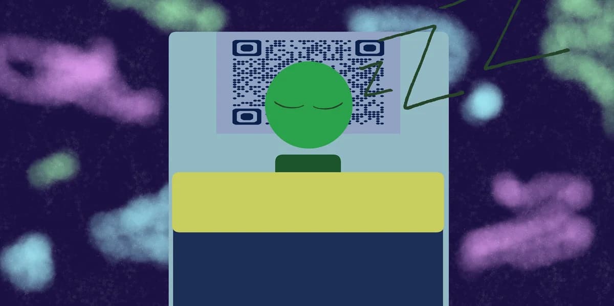 Sleep tracking synchronization QR codes for health apps