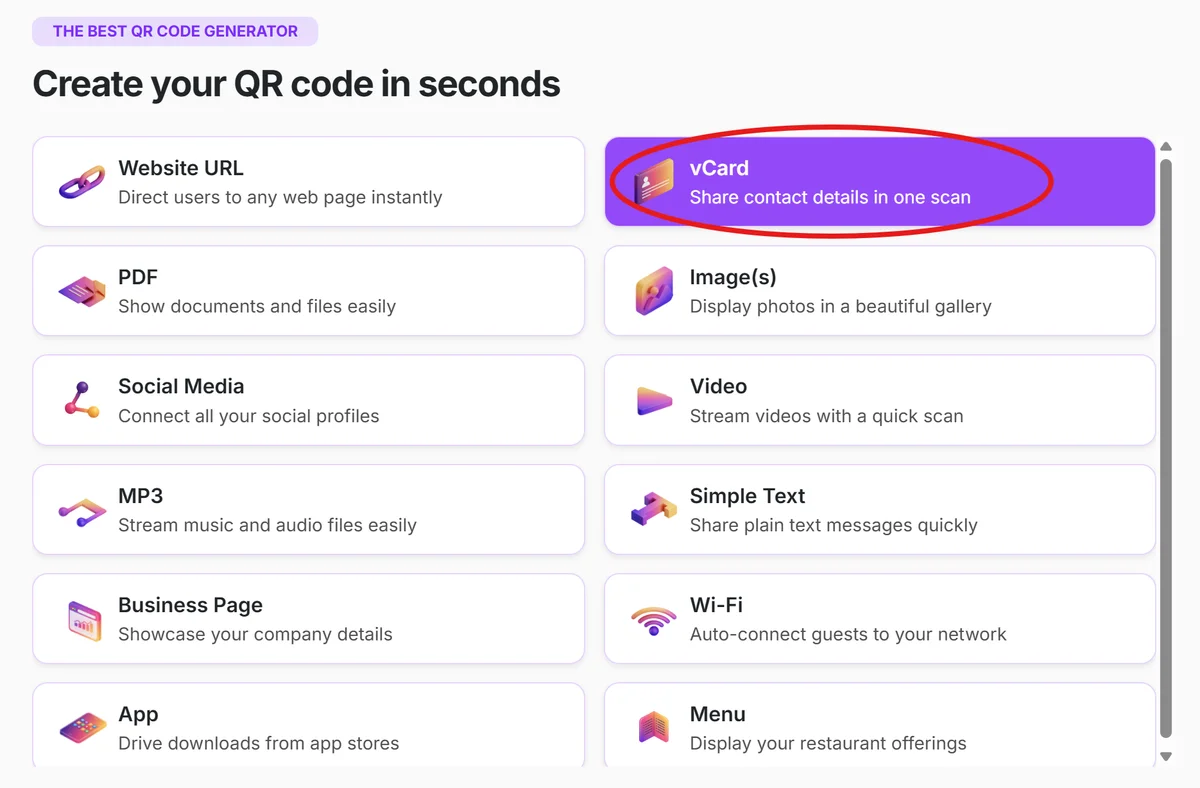 Select your data format